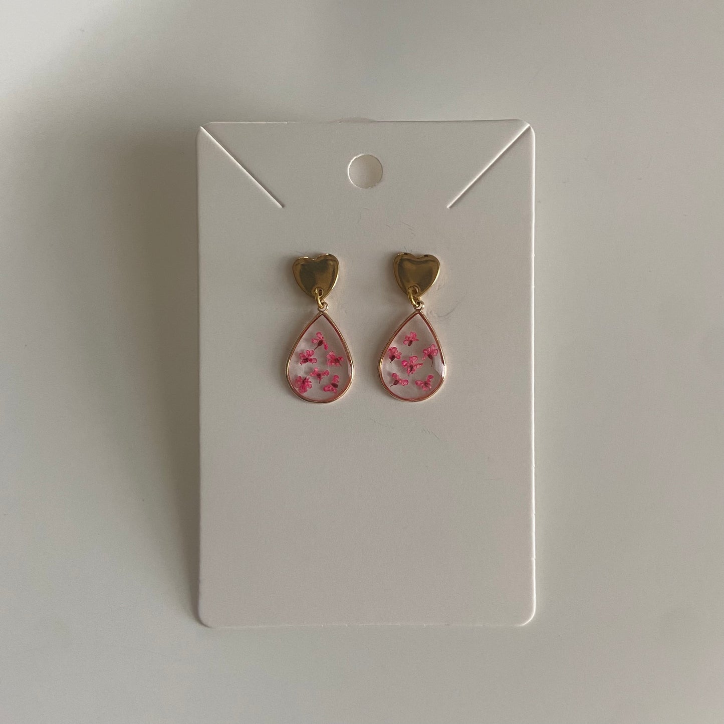 Small Teardrop Floral Earrings