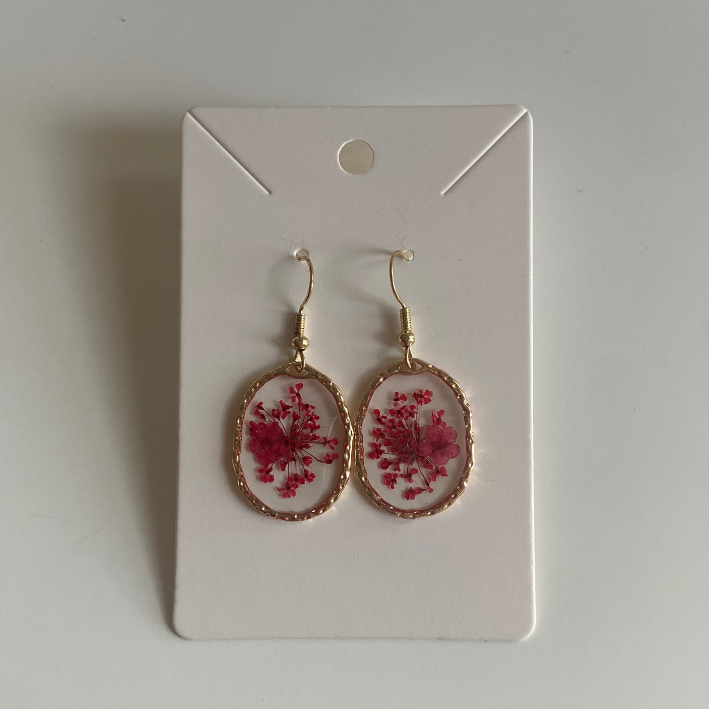 Medium Oval Floral Earrings