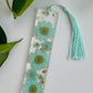 Teal Floral Bookmark