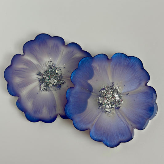 Pink & Silver Flower Coaster