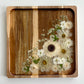 Square Wood Floral Tray