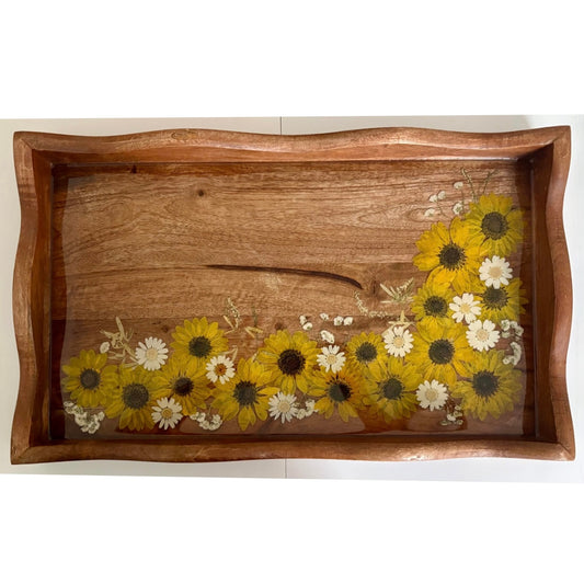 Wavy Wood Serving Tray