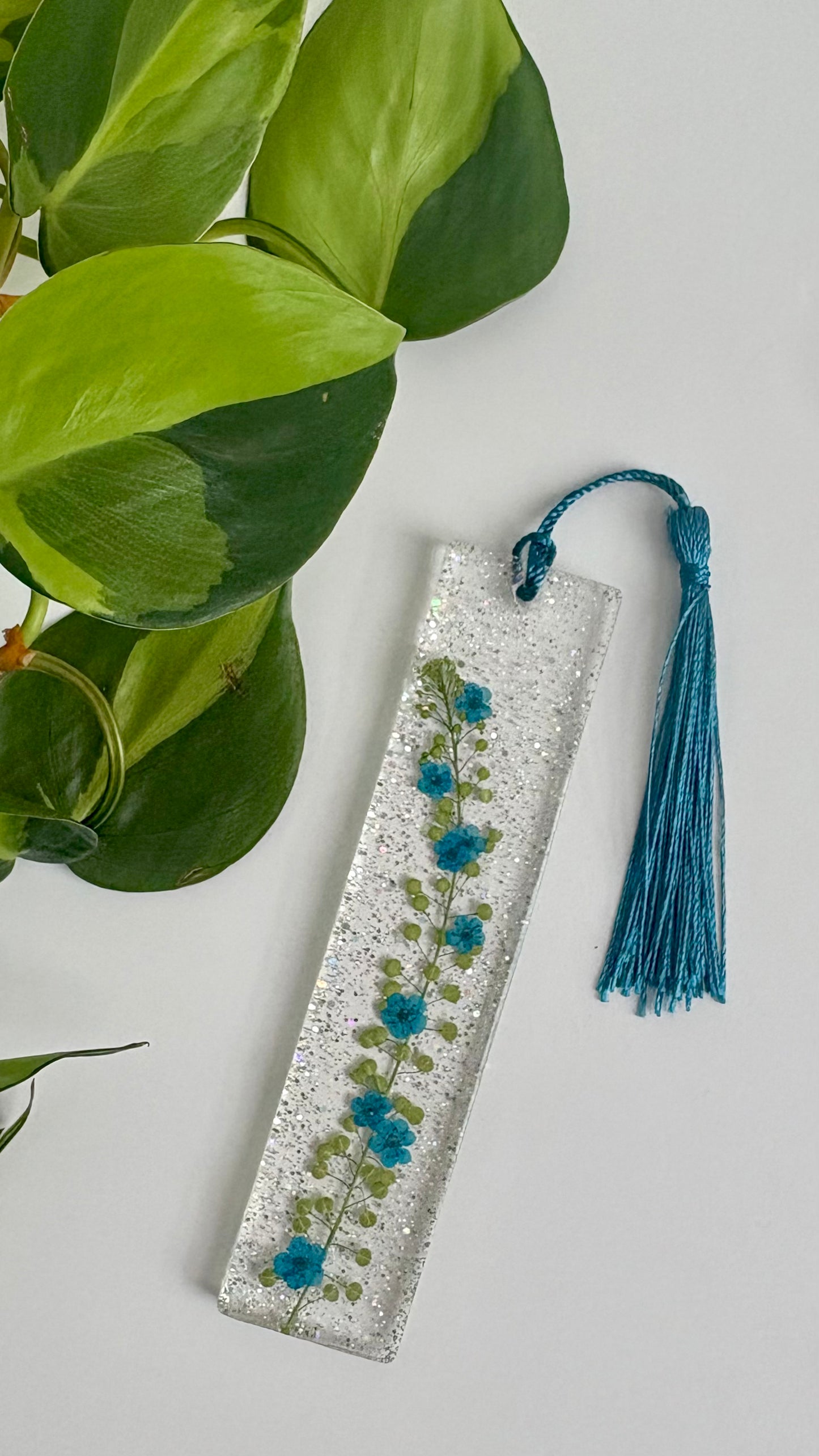 Teal Blue “On the Vine”Bookmark