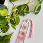 Pink Floral Butterfly Bookmark