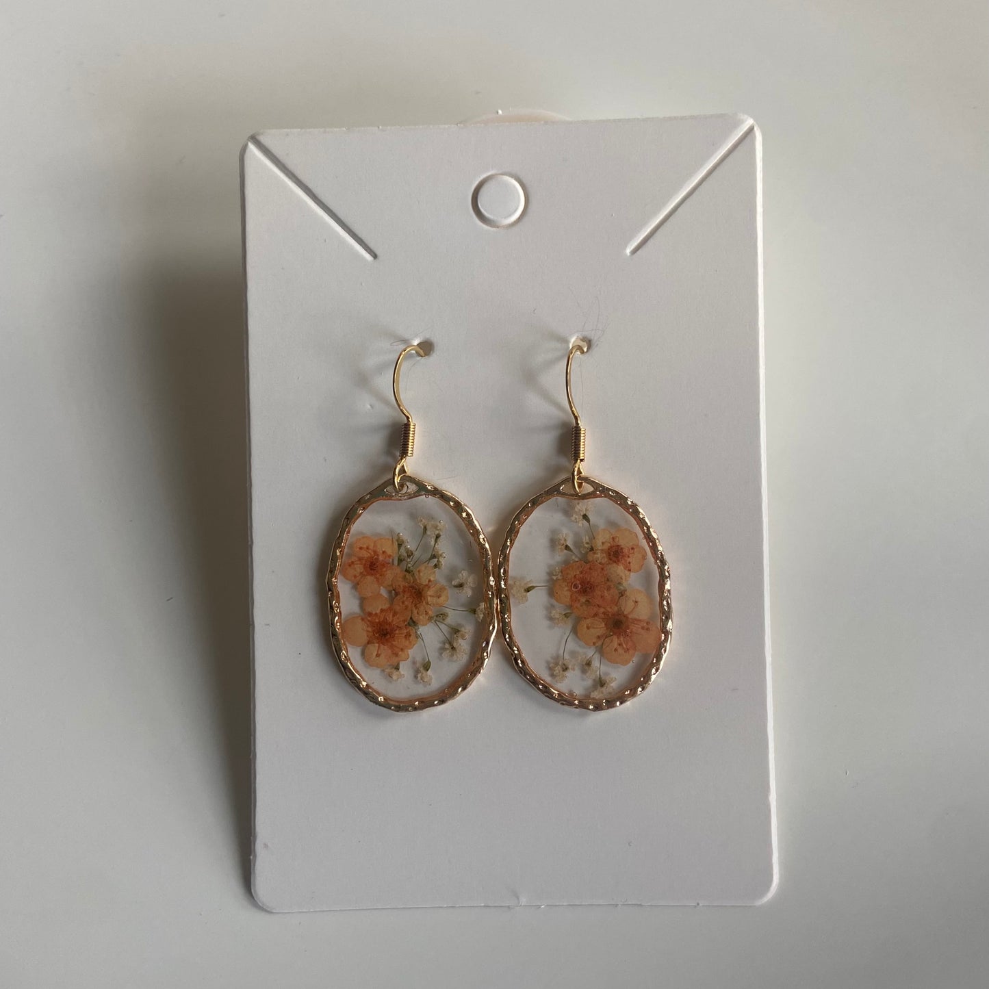 Medium Oval Floral Earrings