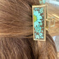 Teal Gold Claw Clip