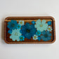 Small Rectangle Wood Floral Tray