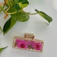 Hot Pink Gold Claw Clip