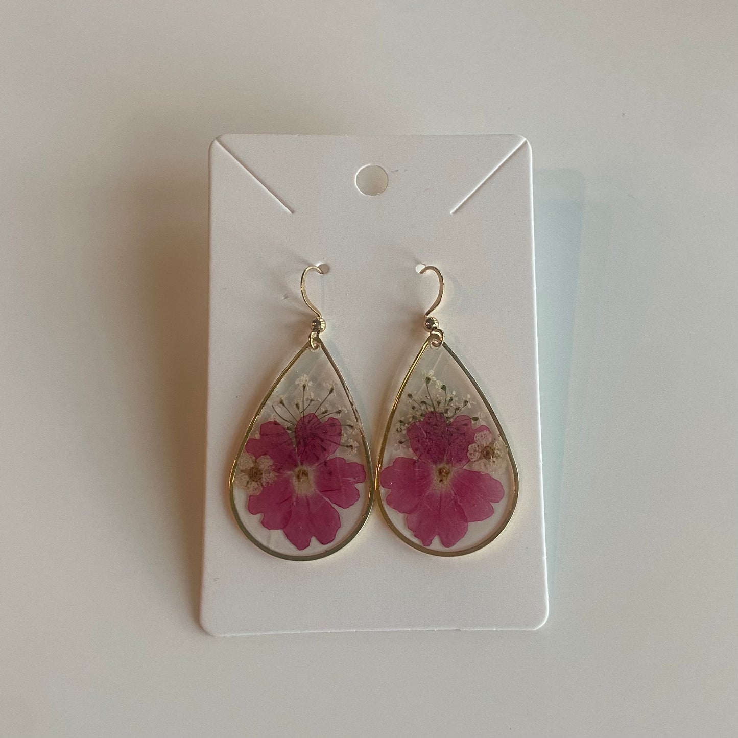 Medium Teardrop Floral Earrings