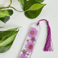 Purple Floral Curved Bookmark