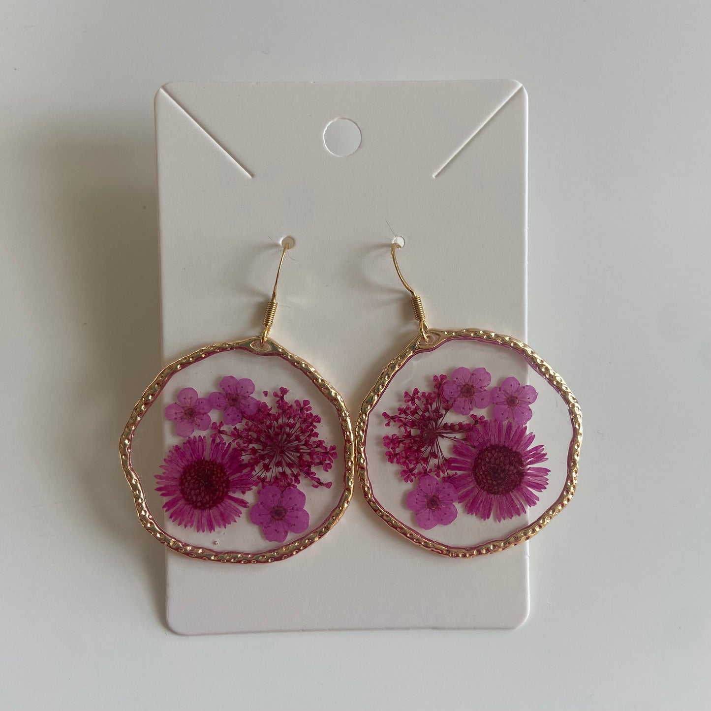 Round Floral Earrings