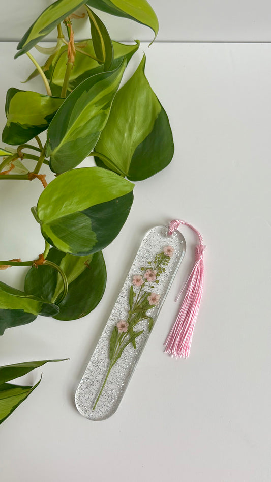 Pink Curved “On the Vine” Bookmark