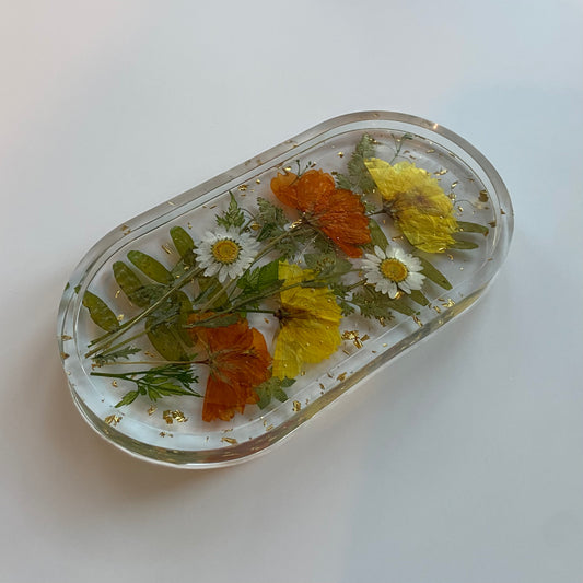 Small Oval Blooms Trinket Tray