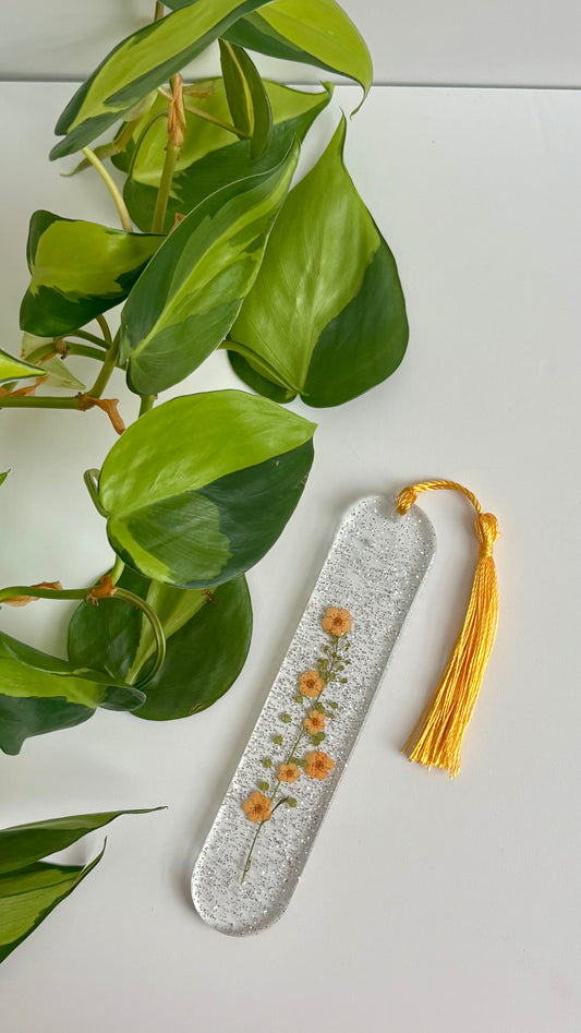 Yellow-Orange Curved “On the Vine”Bookmark