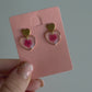 Small Heart Flower Earrings