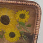 Raised Beaded Wood Floral Tray