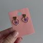 Small Heart Flower Earrings