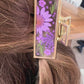 Purple Gold Claw Clip