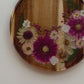 Round Wood Floral Platter