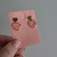 Small Heart Floral Earrings